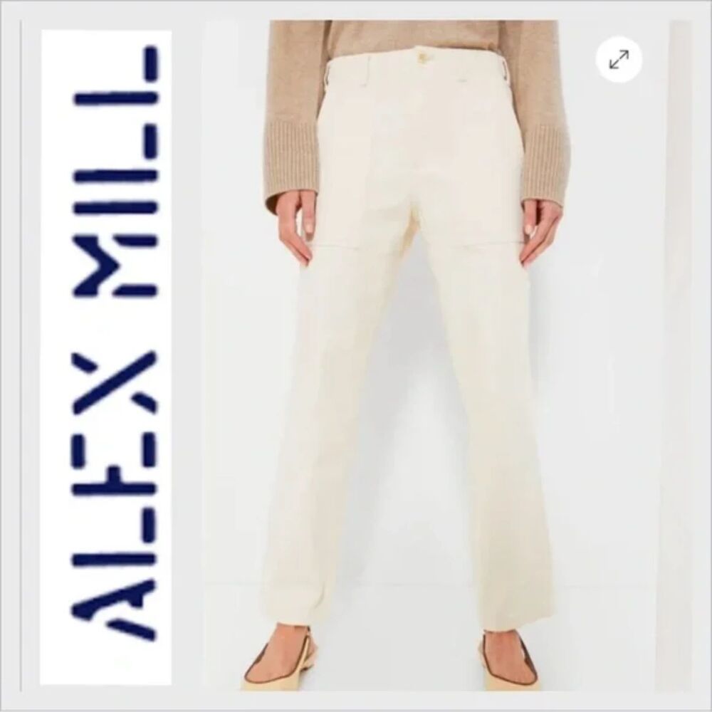 Alex Mill Neutral Cream Straight Leg Pants